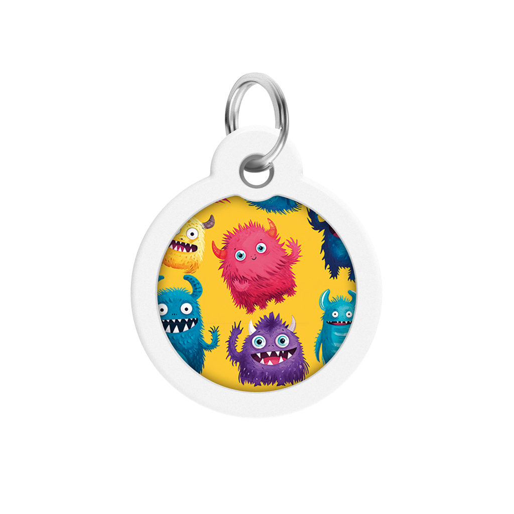 Адресник для тварин WAUDOG Smart ID з QR паспортом "Мохнаті монстри", коло 30 мм (230-4050) - зображення 2