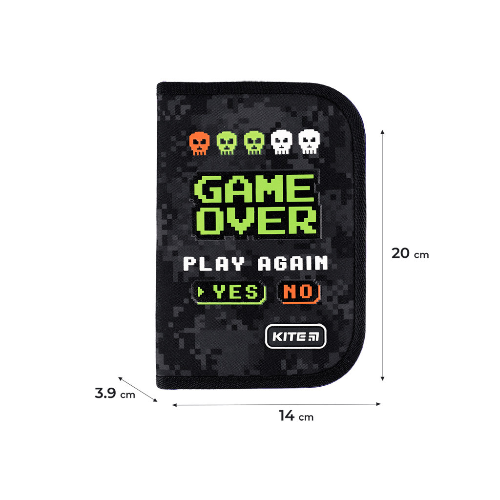 Пенал Kite Game Over 621 1 відділення, 1 відворот (K24-621-2) - зображення 2