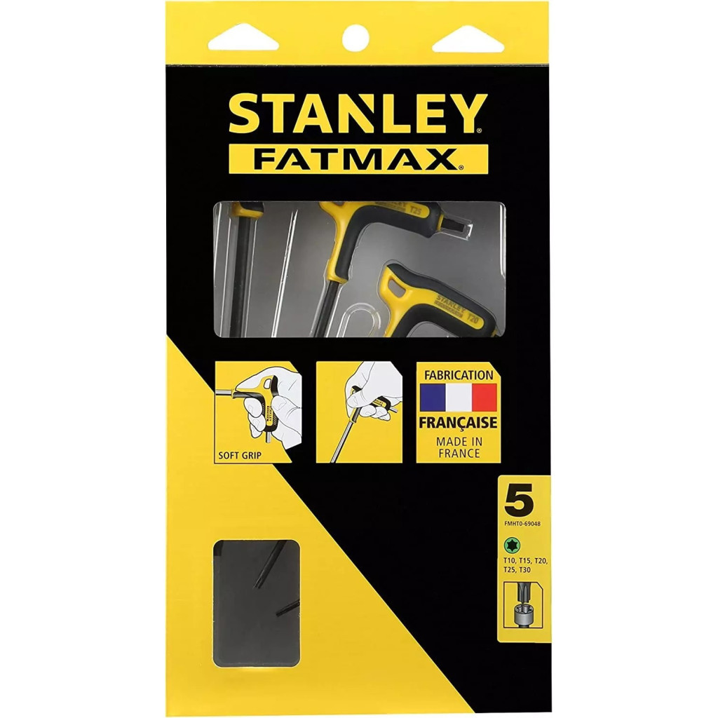 Ключ Stanley FATMAX торцевий TORX, з гумовою ручкою, 5 шт: (FMHT0-69048) - зображення 2