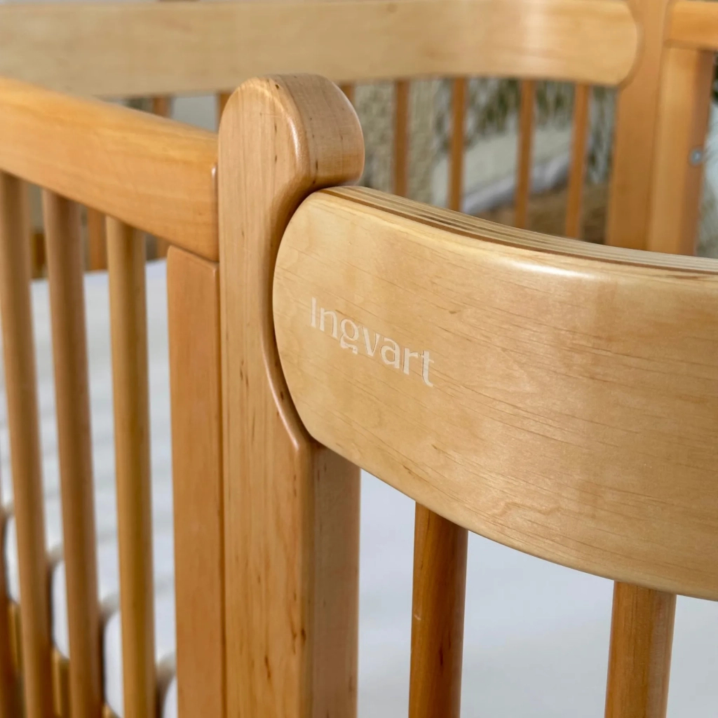 Ліжечко Ingvart трансформер Nika 60 Slim з опускною боковинкою (60х94, 60х120) натуральне (8729001028) - зображення 6