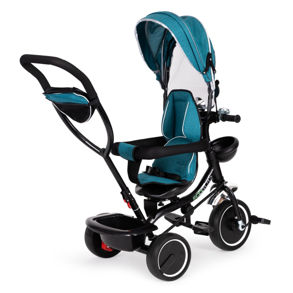 Дитячий велосипед Ecotoys Comfort З поворотним сидінням Green Blue (JM-066-9 GREEN/BLUE) - зображення 4