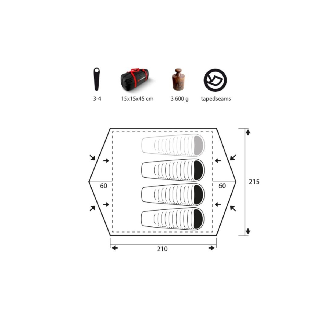 Намет Trimm Globe-D lime green (001.009.0558) - зображення 3