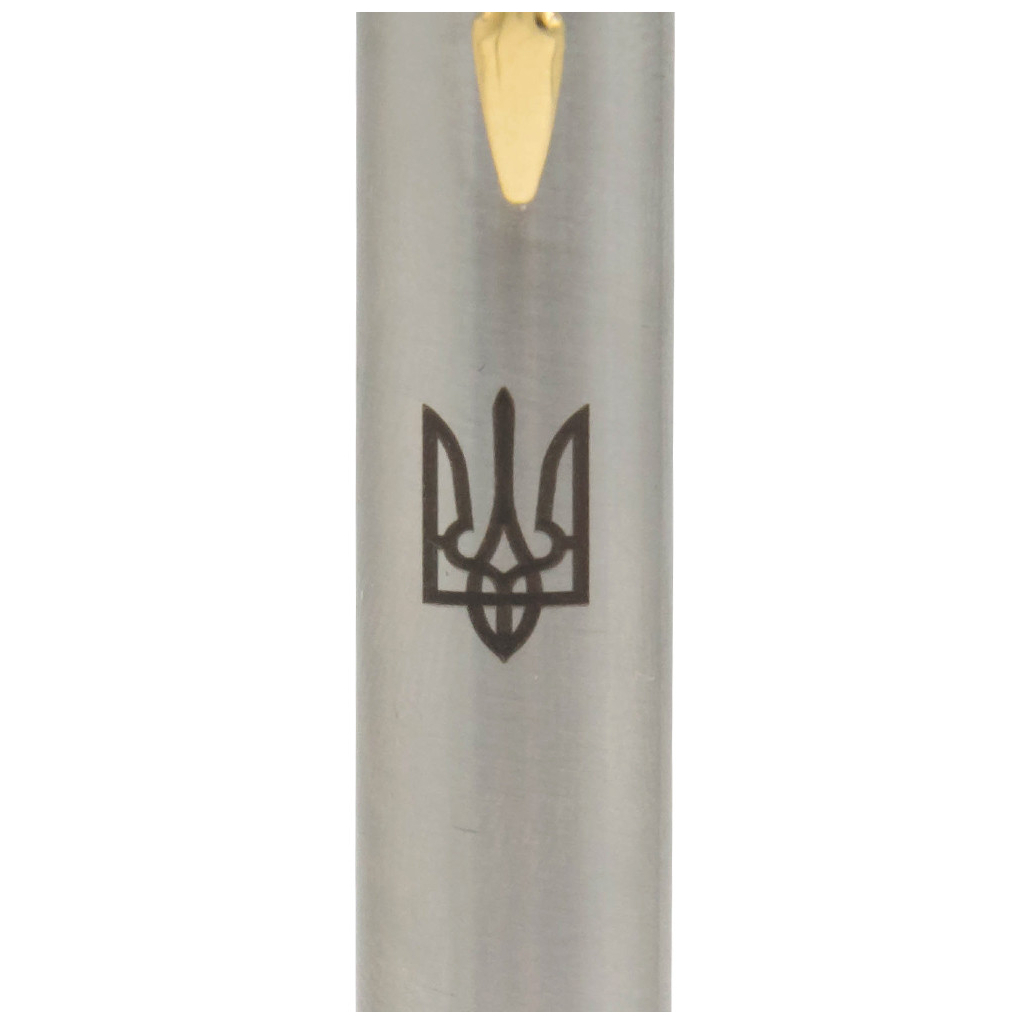 Ручка кулькова Parker IM 17 UKRAINE Brushed Metal GT BP Тризуб (22232_TR) - зображення 2