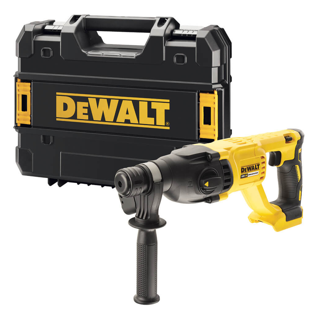 Перфоратор DeWALT безщітковий, SDS-Plus, 18 В, 2.6 Дж, 3 реж. кейс TSTAK (без АКБ та ЗП) (DCH133NT) - зображення 1
