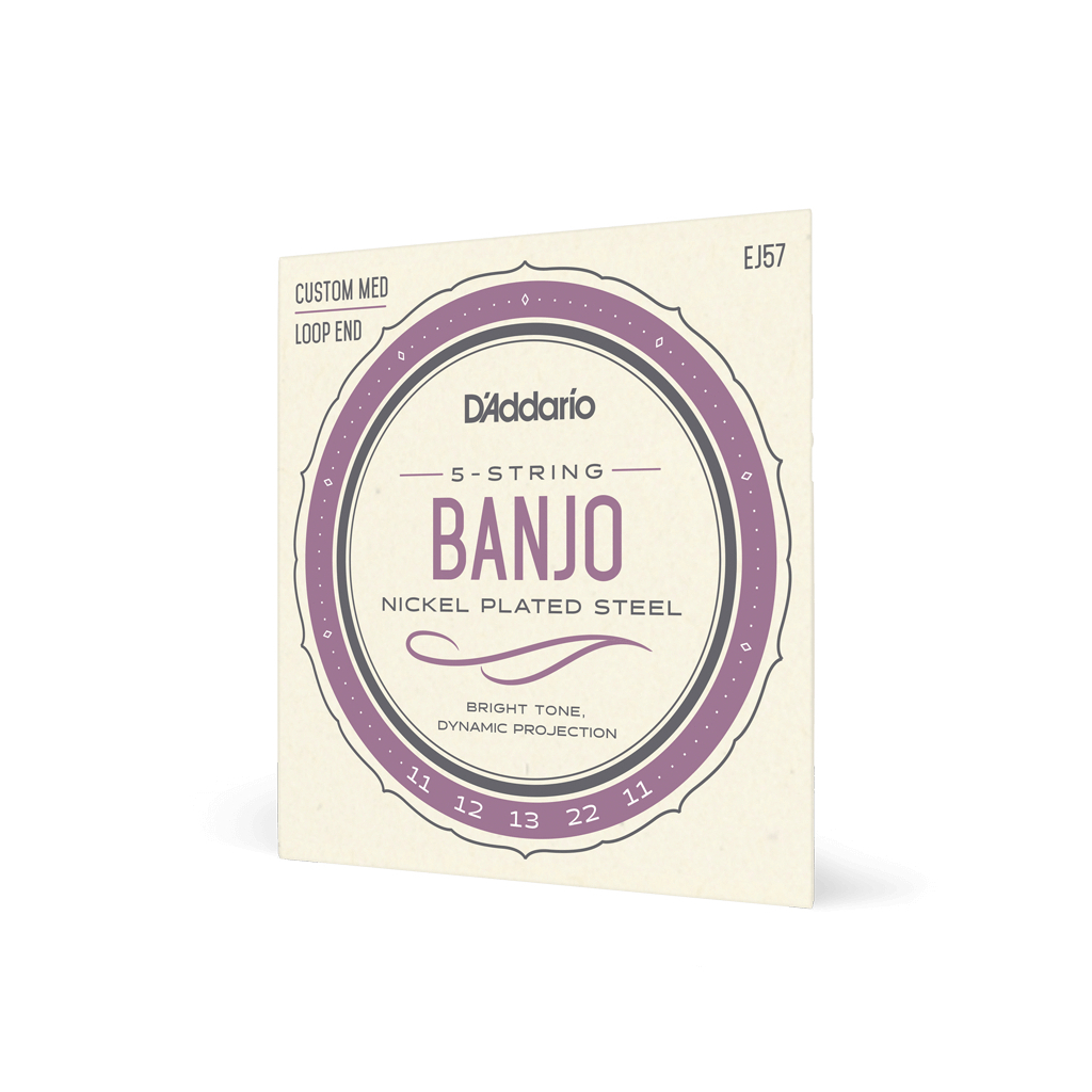 Струни для гітари D'Addario Banjo Nickel Plated Steel Custom Medium (11-22) (EJ57) - зображення 2