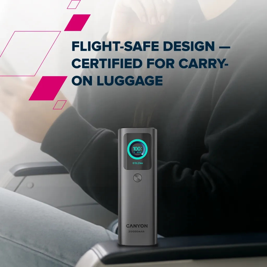 Батарея універсальна Canyon 20000mAh OnPower 265 PD/100W (CNS-CPB265DG) - изображение 7