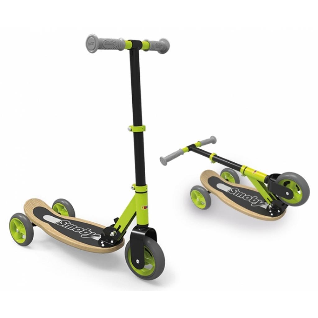 Самокат Smoby з металевою рамою триколісний Зелений (750174) - зображення 1
