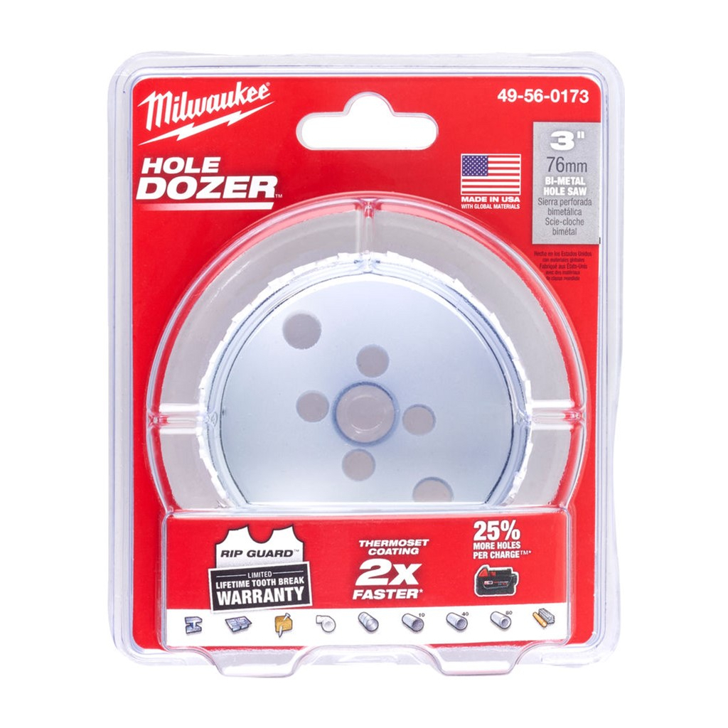 Коронка Milwaukee Bi-Metal 76мм (49560173) - зображення 2