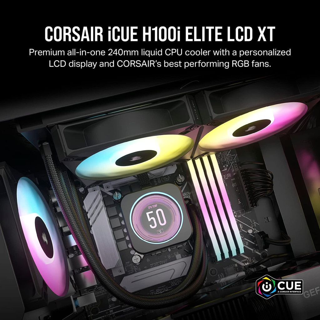 Система рідинного охолодження Corsair iCUE H100i Elite LCD XT Display Liqui (CW-9060074-WW) - зображення 8