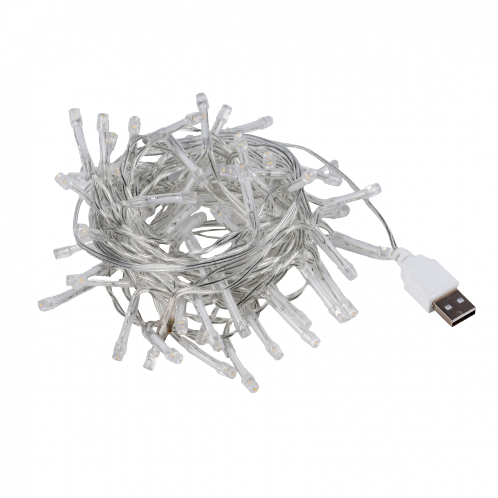 Гірлянда YES! Fun Нитка 70 LED Холодно-біла 4.9 м Мерехтіння USB (975063) - зображення 2