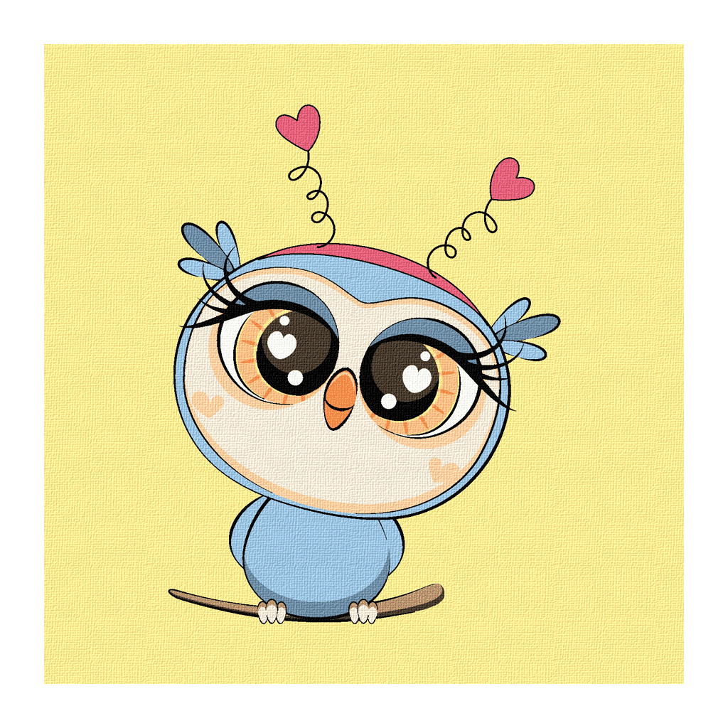 Картина по номерам Rosa Star Совеня 15х15 см, з мольбертом (4823098540571) - зображення 1