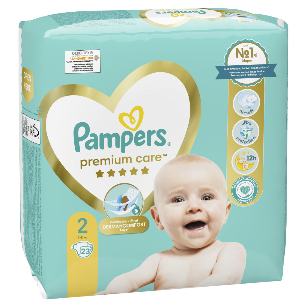 Підгузки Pampers Premium Care Mini Розмір 2 (4-8 кг), 23 шт (8001841104652) - зображення 3