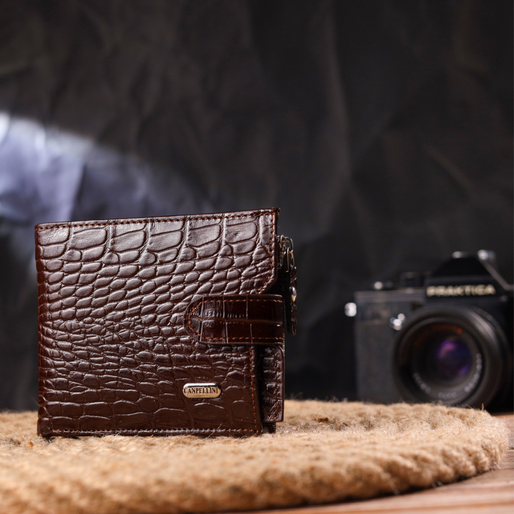 Гаманець Canpellini З натуральної шкіри Коричневий (21503) - зображення 8