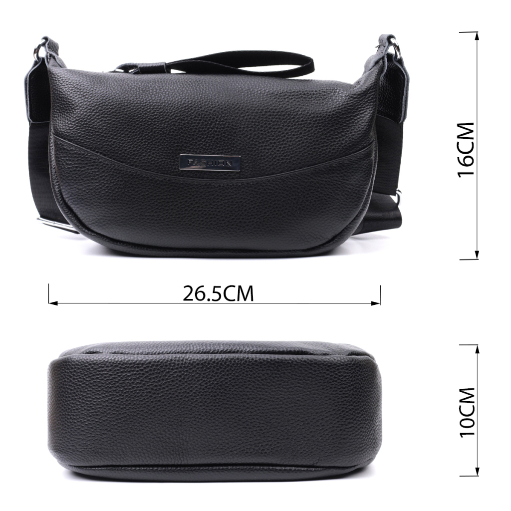 Сумка Vintage З натуральної шкіри Чорна (22615) - зображення 3