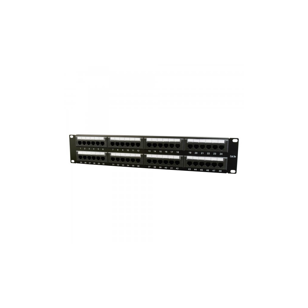 Патч-панель 19" 48xRJ-45 UTP cat.5е, 2U, тип 110 Cablexpert (NPP-C548CM-001) - изображение 1