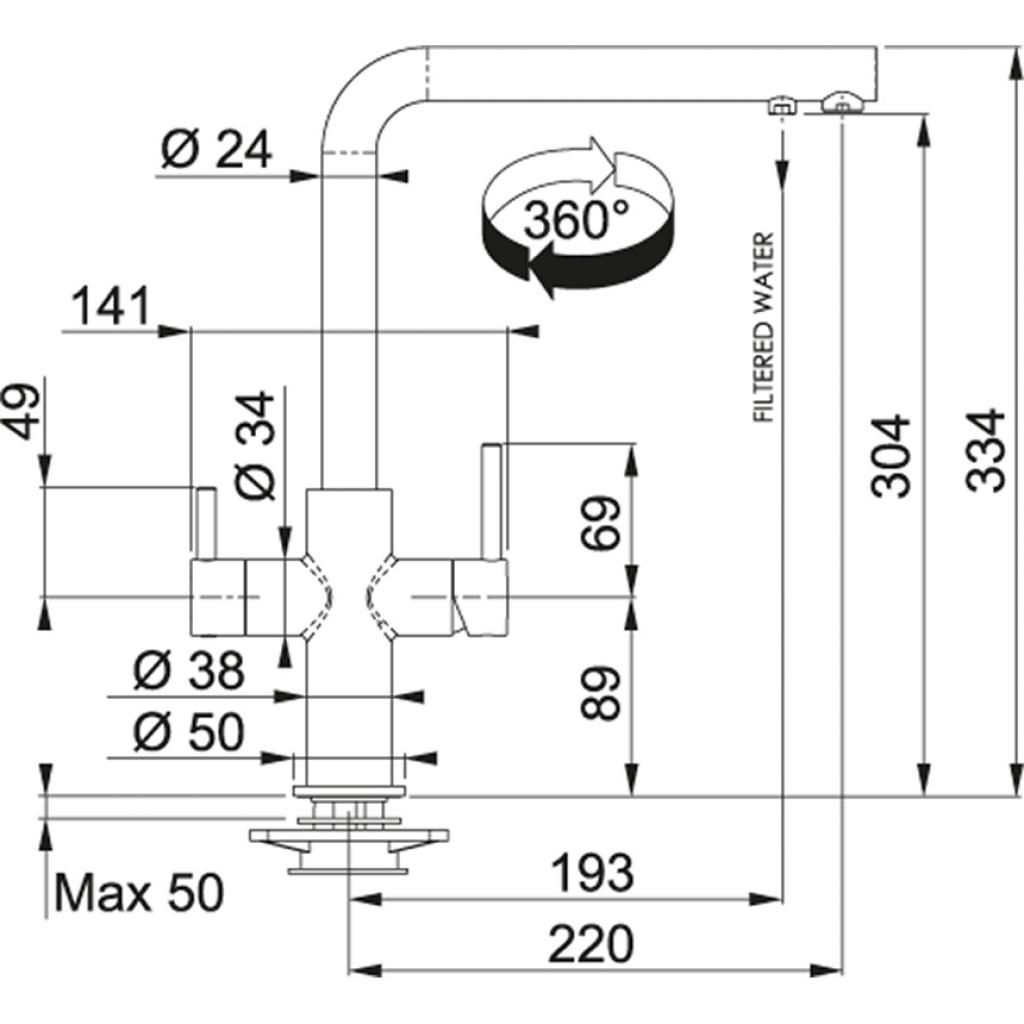 Змішувач Franke Neptune Clear Water (115.0370.689) - зображення 2