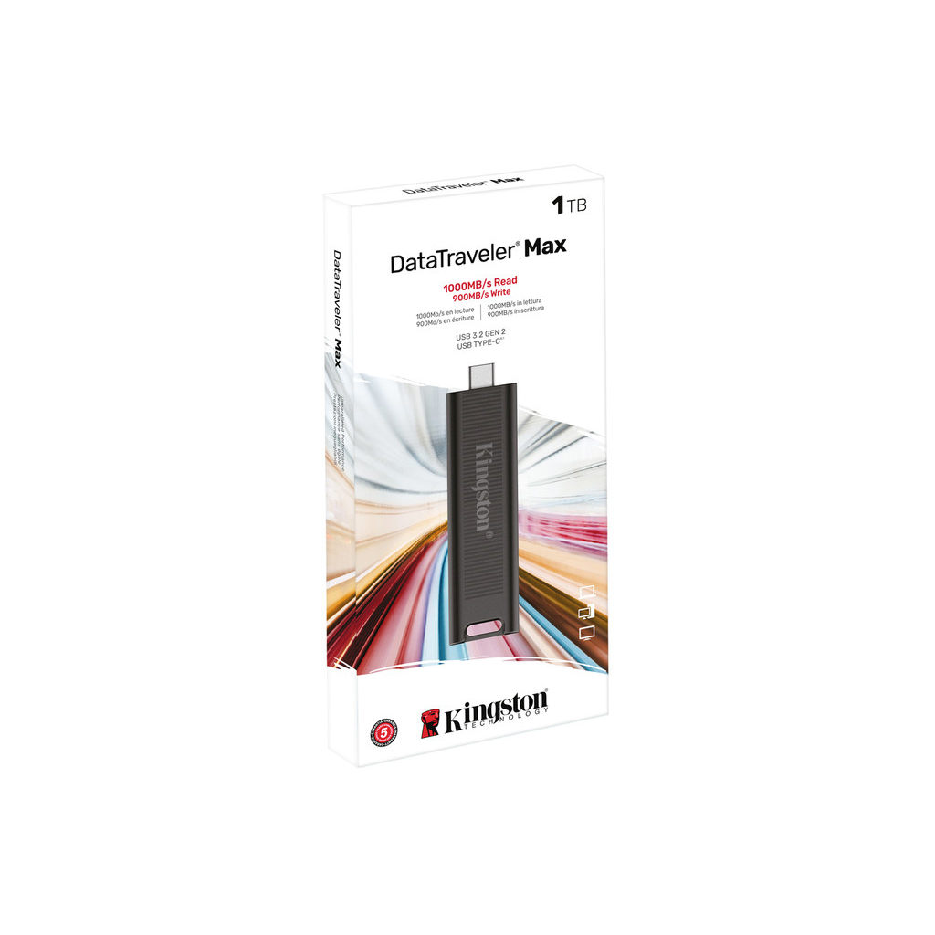 USB флеш накопичувач Kingston USB-накопичувач 1TB DataTraveler Max USB 3.2 Gen 2 Type-C Black (DTMAX/1TB) - изображение 9