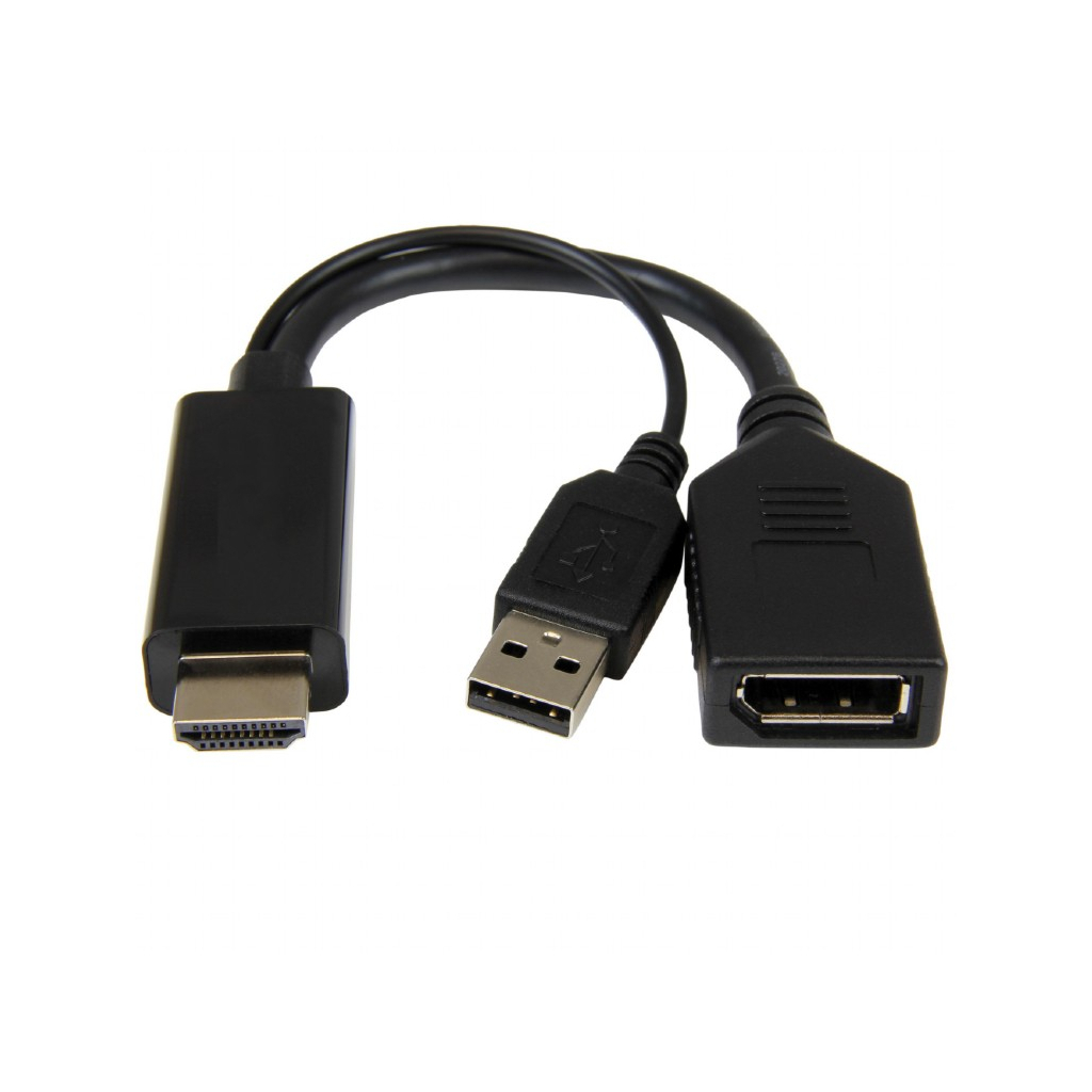 Перехідник HDMI to DisplayPort, 4K 30Hz Cablexpert (A-HDMIM-DPF-01) - зображення 1
