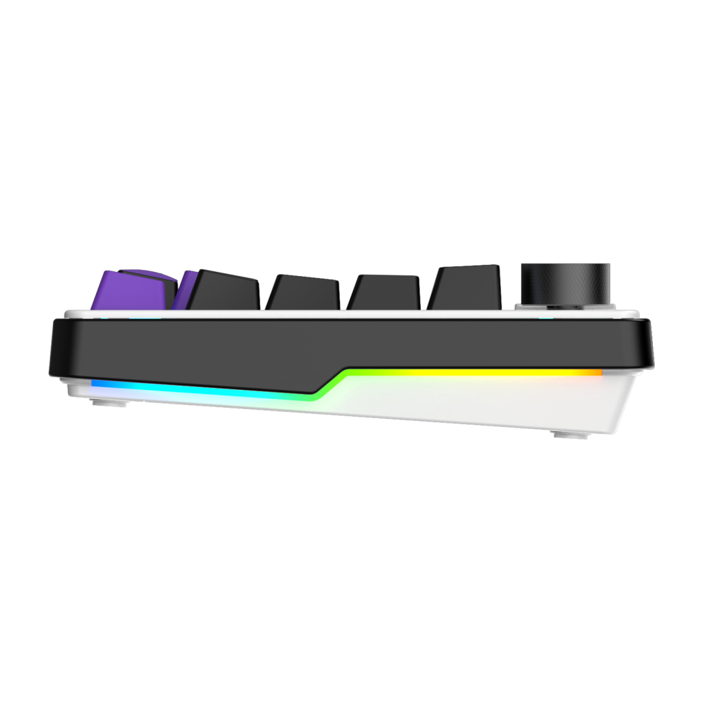 Клавіатура Hator Hellyberry HK75 Mechanical Linear RGB Wireless/Bluetooth/USB UA White/Violet (HK75_wireless) - зображення 7