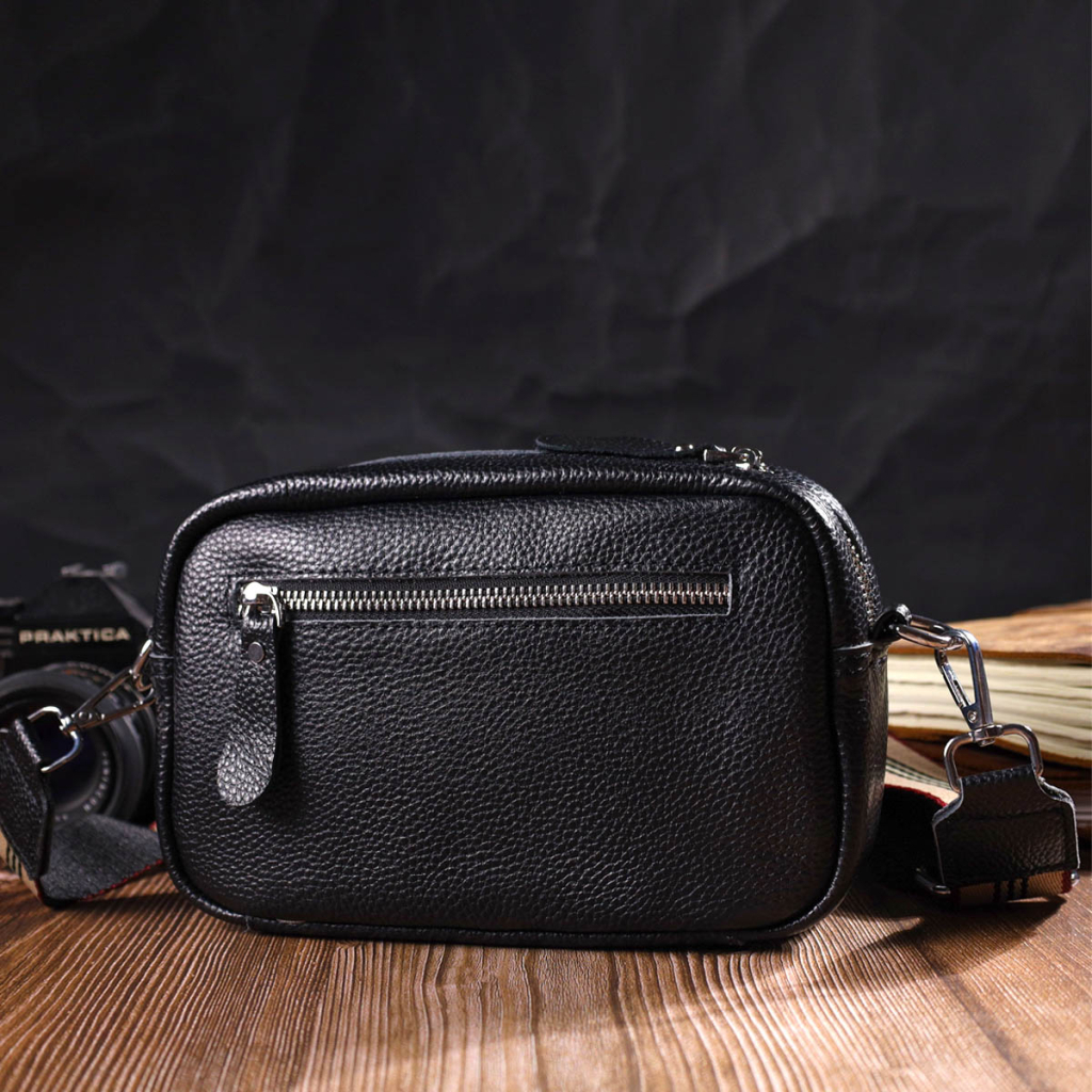 Сумка Vintage Жіноча на плече з натуральної шкіри Чорна (22123) - зображення 10