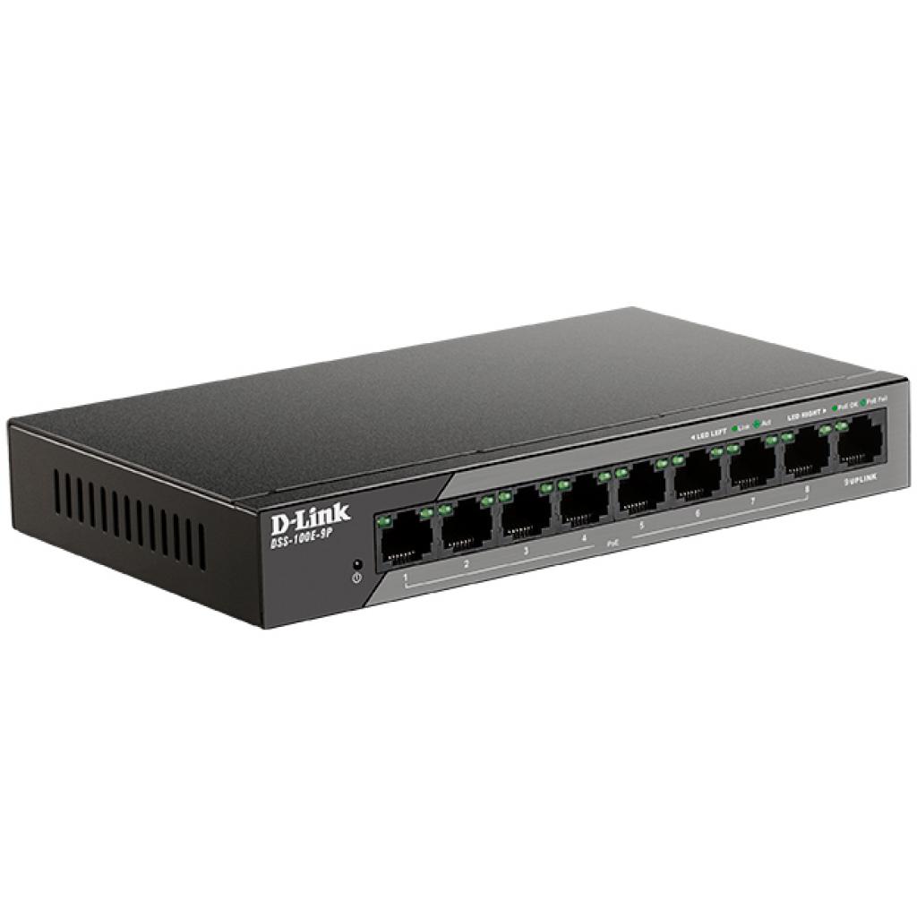 Комутатор мережевий D-Link DSS-100E-9P - зображення 2