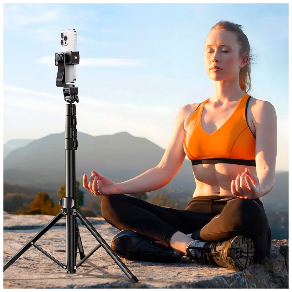 Штатив Ugreen LP680 Selfie Stick Tripod with Bluetooth Remote Black (15609) - зображення 10