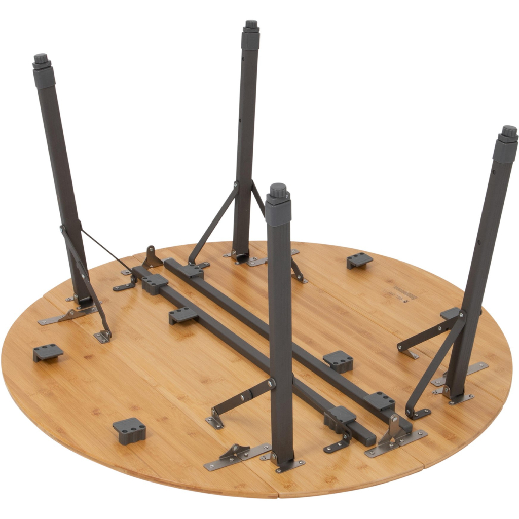 Туристичний стіл Bo-Camp Poundbury Круглий 90 x 90 cm Коричневий (1404656) - зображення 7