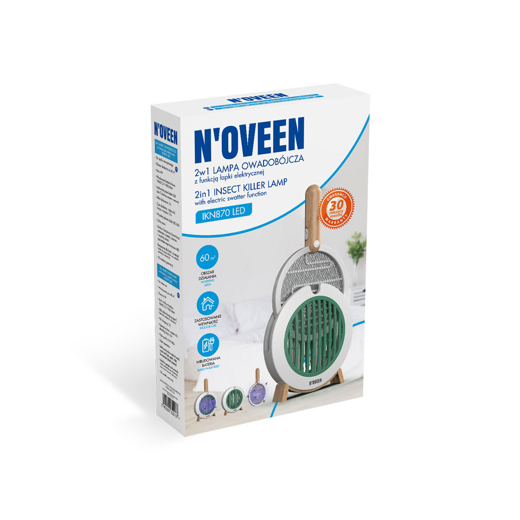 Інсектицидна лампа N'oveen IKN870 2 в 1 З функцією мухобійки (RL076221) - зображення 12