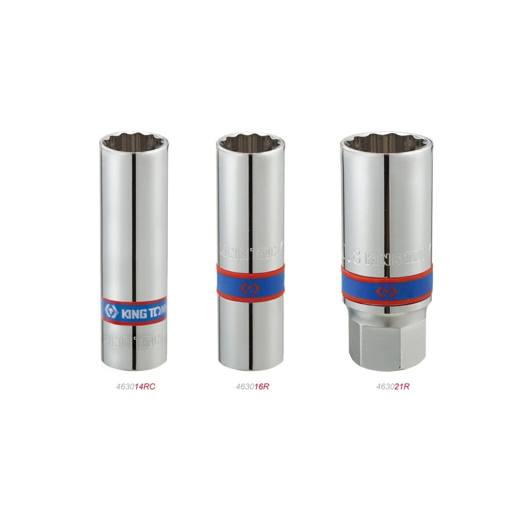 Головка торцева KING TONY свічна 1/2" 14 мм 12-гранна (463014RC) - зображення 1