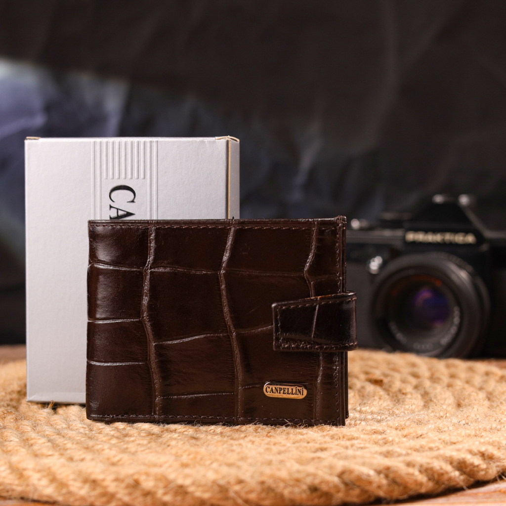 Гаманець Canpellini З натуральної шкіри Коричневий (21509) - зображення 10