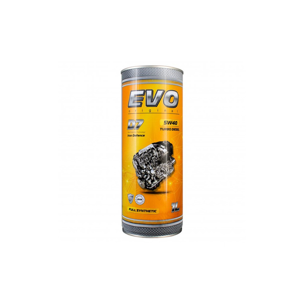 Моторна олива EVO D7 5W-40 TURBO DIESEL 1L (D7 1L 5W-40 TURBO DIESEL) - зображення 1