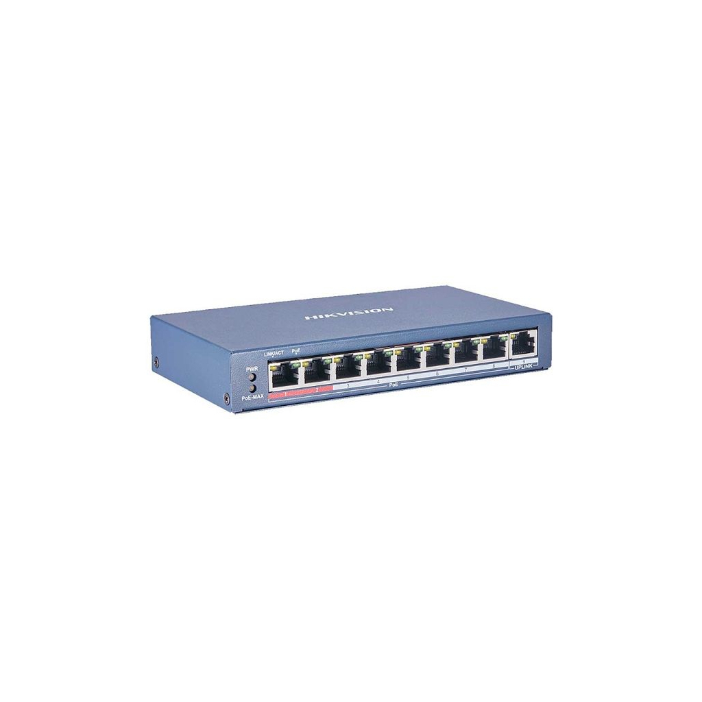 Комутатор мережевий Hikvision DS-3E0109P-E(C) - зображення 3