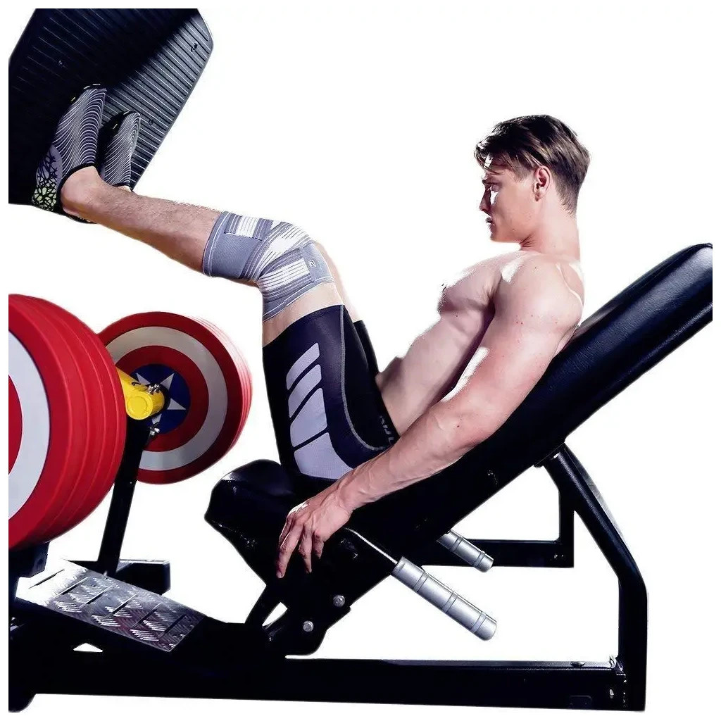 Фіксатор коліна LiveUp Knee Support LS5676-S сірий, білий Уні S (6951376182316) - зображення 5