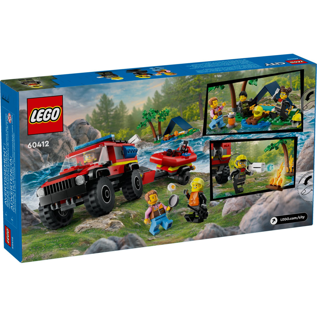 Конструктор LEGO City Пожежний позашляховик з рятувальним човном 301 деталей (60412) - зображення 6