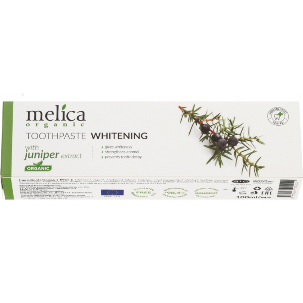 Зубна паста Melica Organic з екстрактом ялівцю 100 мл (4770416002221) - зображення 2