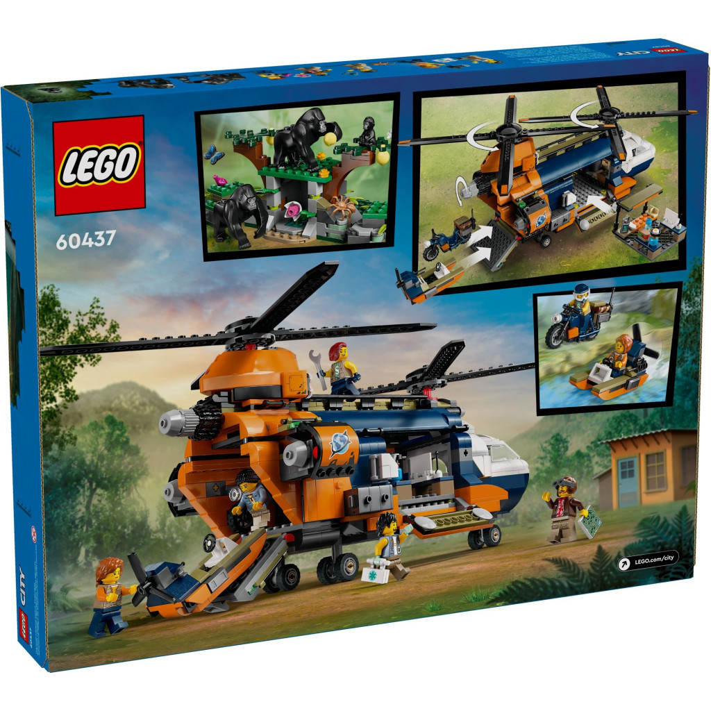 Конструктор LEGO City Вертоліт у базовому таборі для дослідження джунглів (60437) - зображення 8