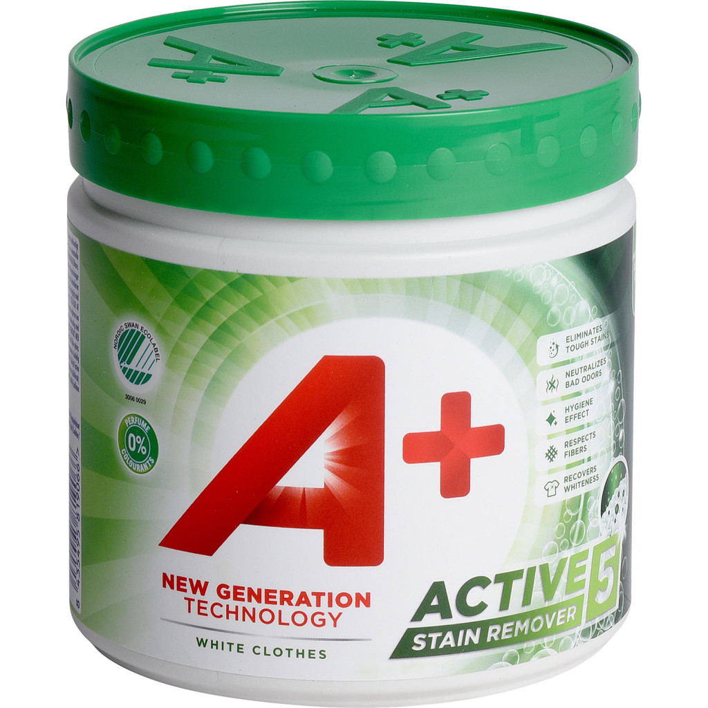 Засіб для видалення плям A+ Active 5 White 465 г (8435495819066) - зображення 1