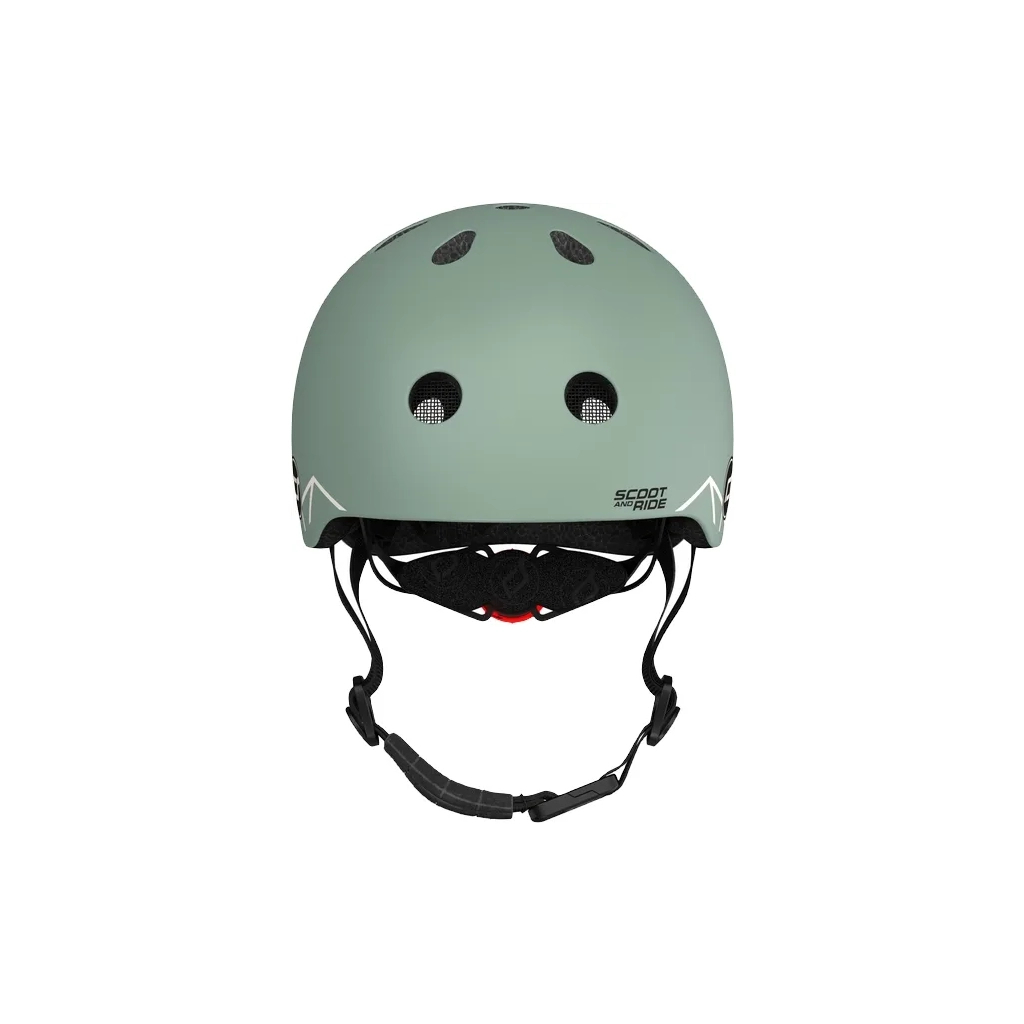 Шолом Scoot&Ride 45-51см , зелений, з ліхтариком (SR-181206-GREENLINES) - изображение 4