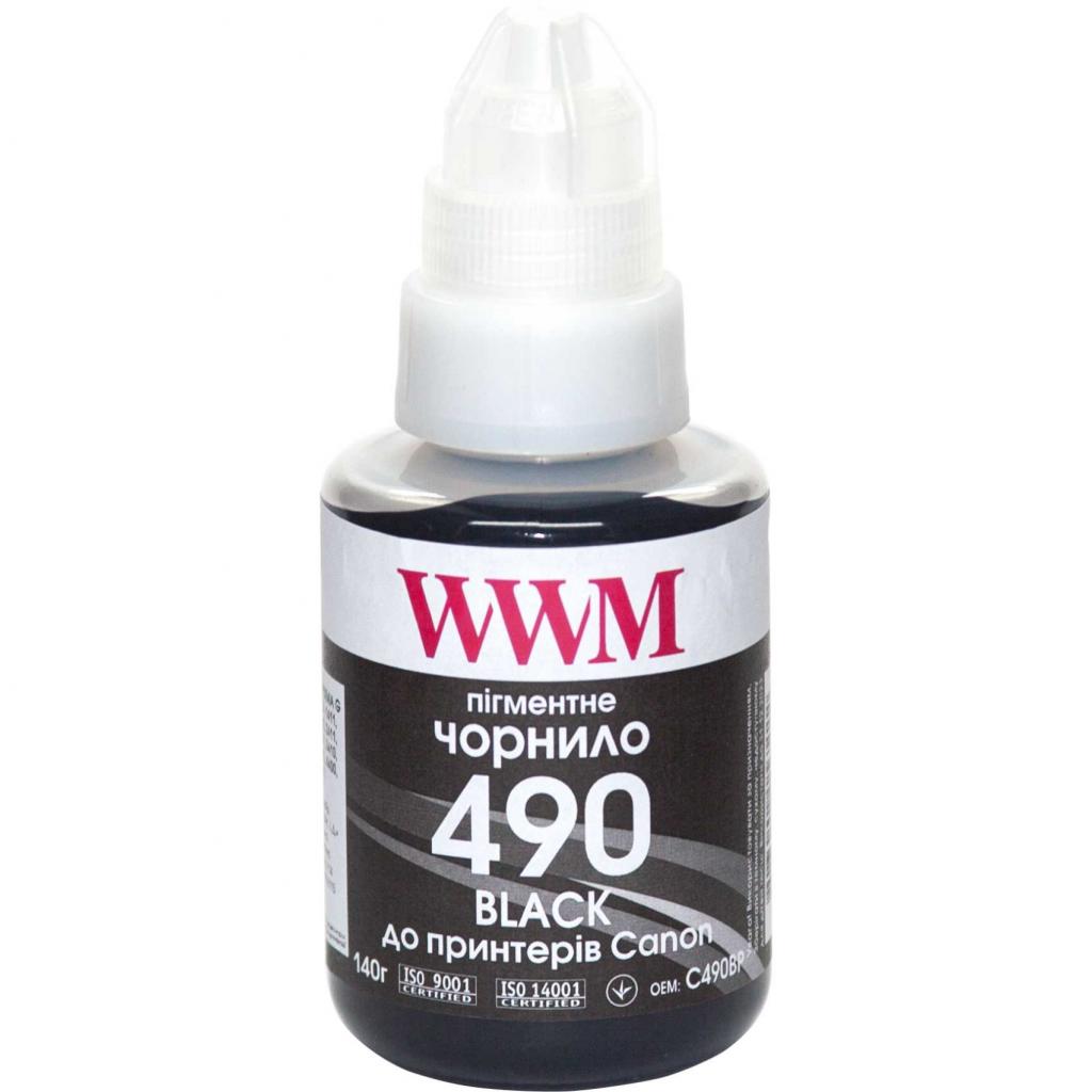 Чорнило WWM Canon GI-490, 140г Black Pigm. (C490BP) - зображення 1