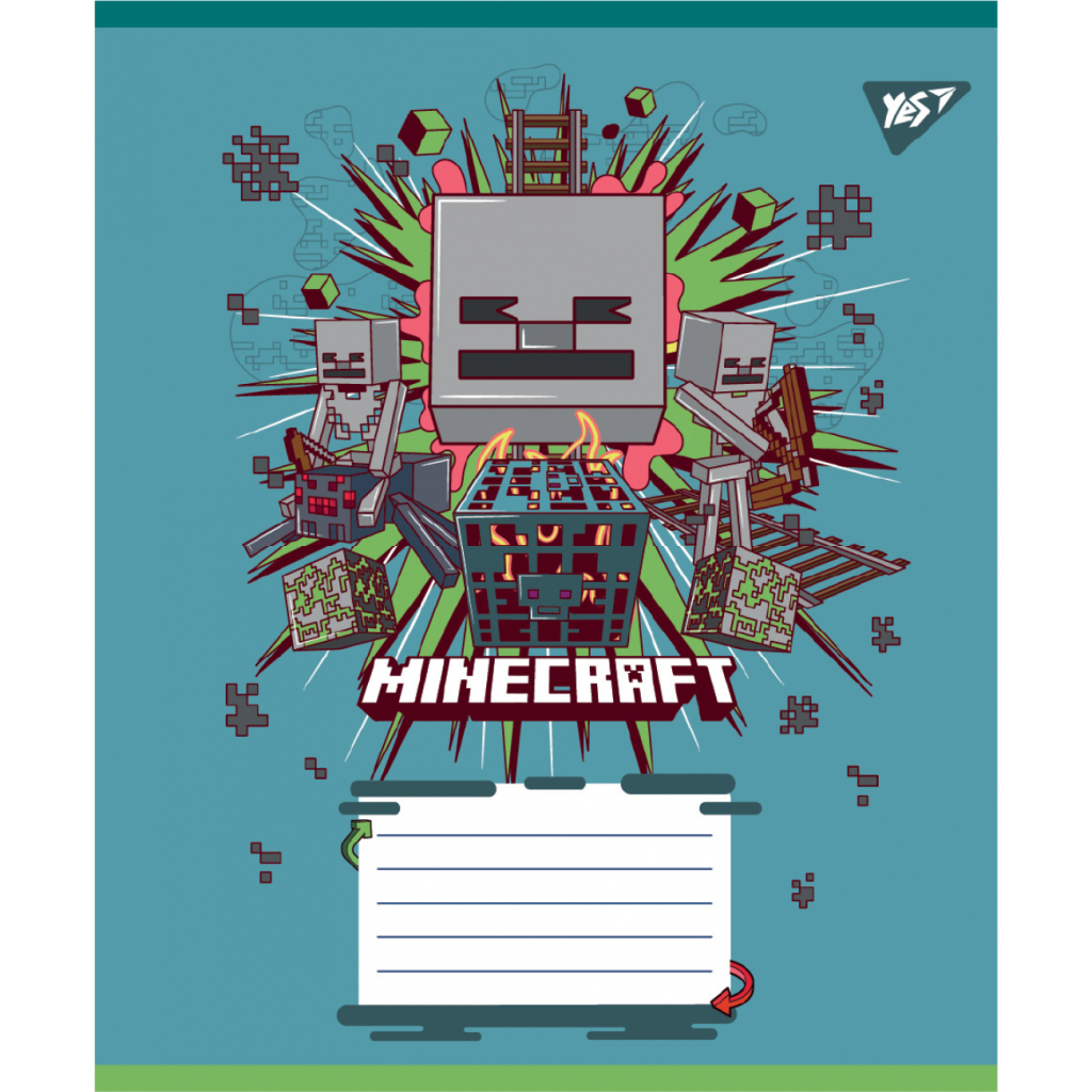 Зошит Yes Minecraft Heroes А5 24 аркушів клітинка (767581) - зображення 4