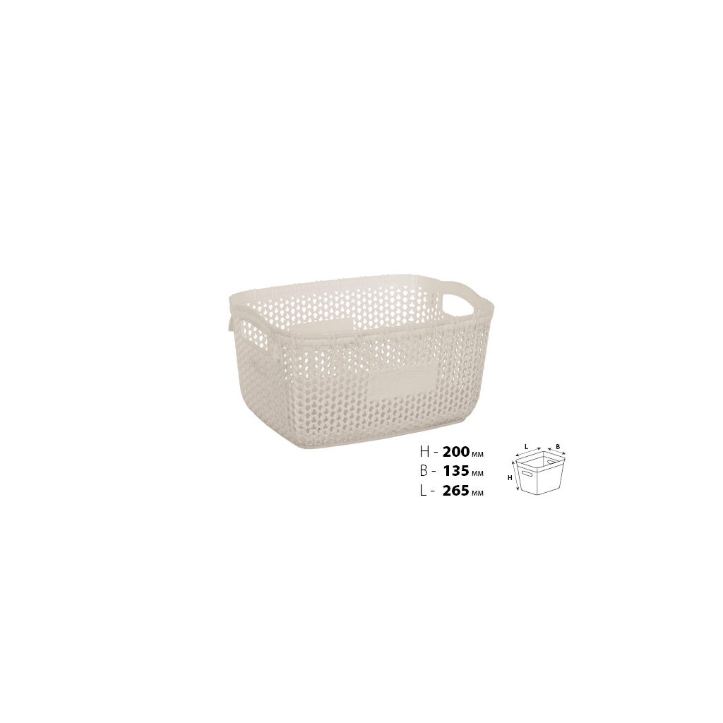 Кошик для зберігання Violet House 1008 Віолетта Cappuccino 5 л (1008 Віолетта CAP б/кр. 5 л) - зображення 2