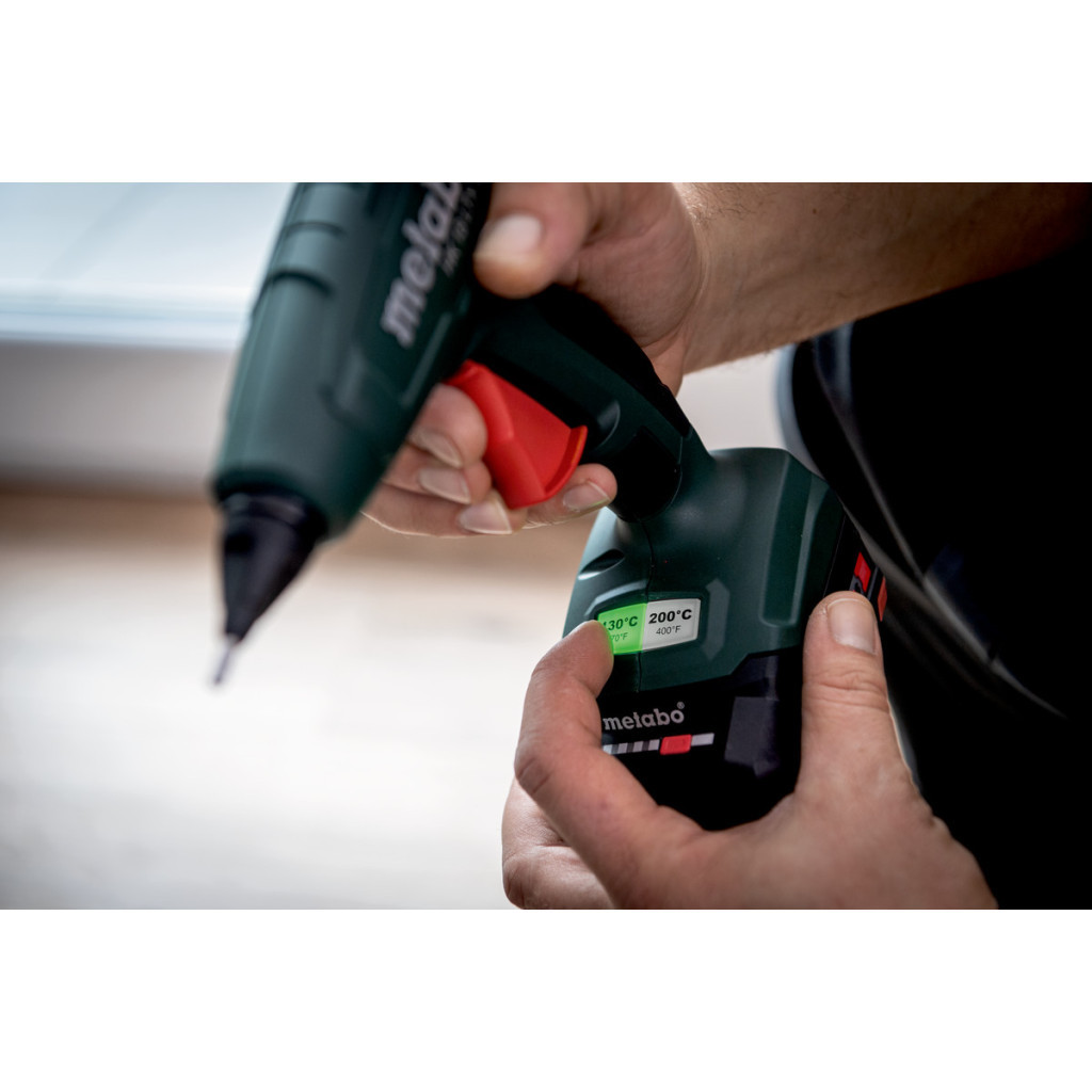 Клейовий пістолет Metabo HK 18 LTX 20, 18В, стрижні 11мм, подача 20г/хв (без АКБ та ЗП) (600797850) - зображення 2