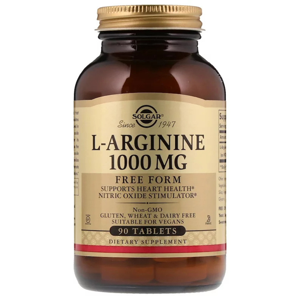 Амінокислота Solgar L-Аргінін, L-Arginine, 1000 мг, 90 таблеток (SOL-00150) - зображення 1