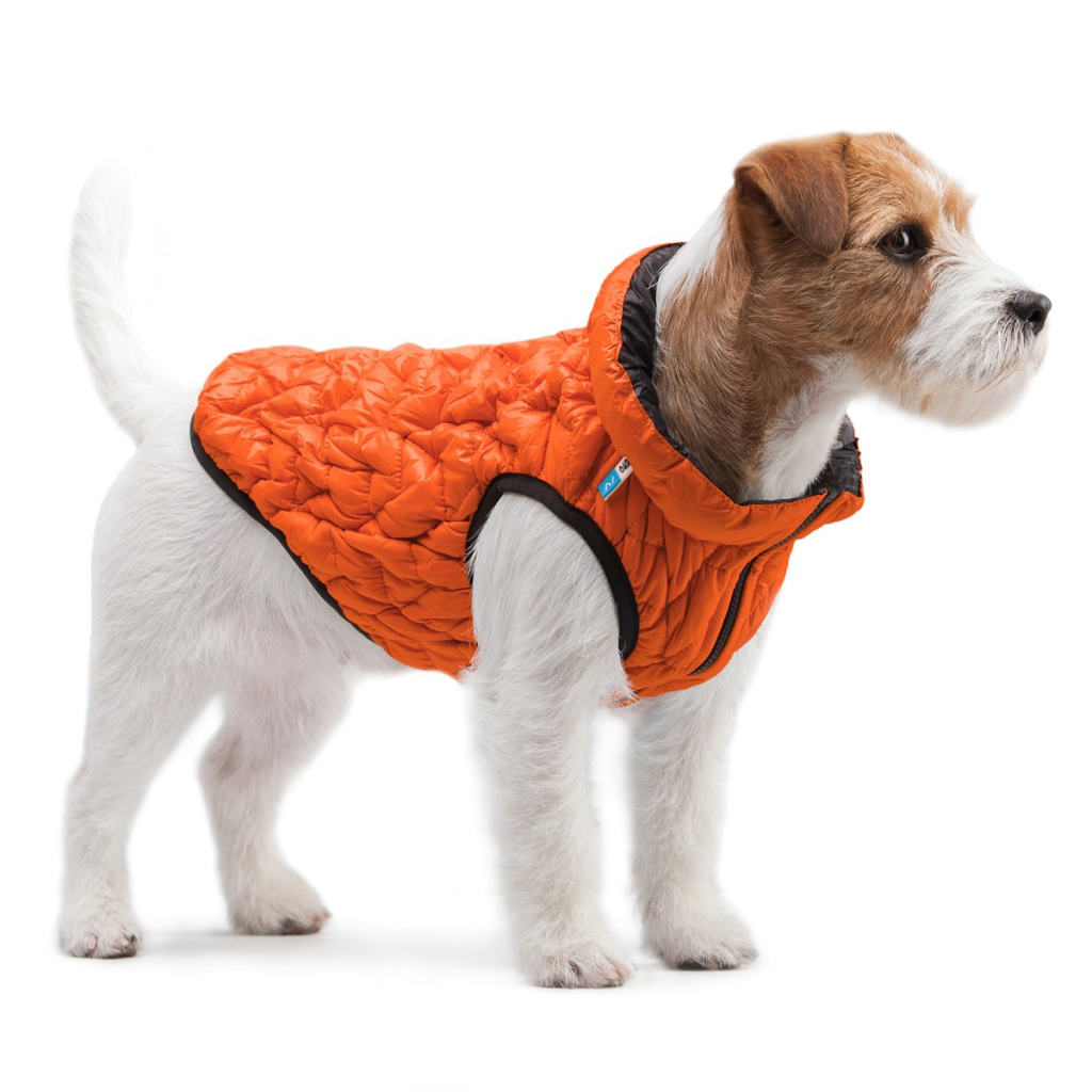 Курточка для тварин Collar AiryVest UNI двостороння S 33 жовтогарячо-чорна (2527) - зображення 4