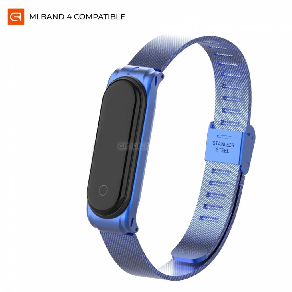 Ремінець до фітнес браслета Armorstandart Milanese Band для Xiaomi Mi Band 4/3 Blue (ARM55038) - зображення 1