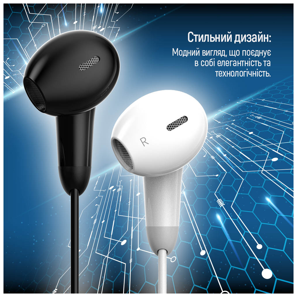 Навушники ColorWay 3.5 mm Wired Earphone Sound Wave Black (CW-WD04BK) - зображення 11