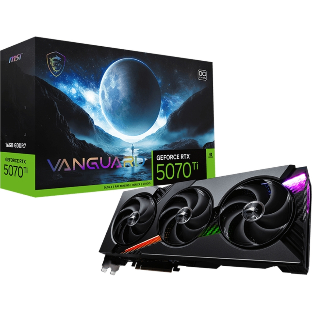 Відеокарта MSI GeForce RTX5070 Ti 16GB VANGUARD OC (RTX 5070 Ti 16G VANGUARD OC) - зображення 9