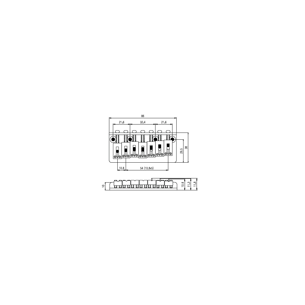 Бридж для гітари Paxphil BN071 Black - зображення 3