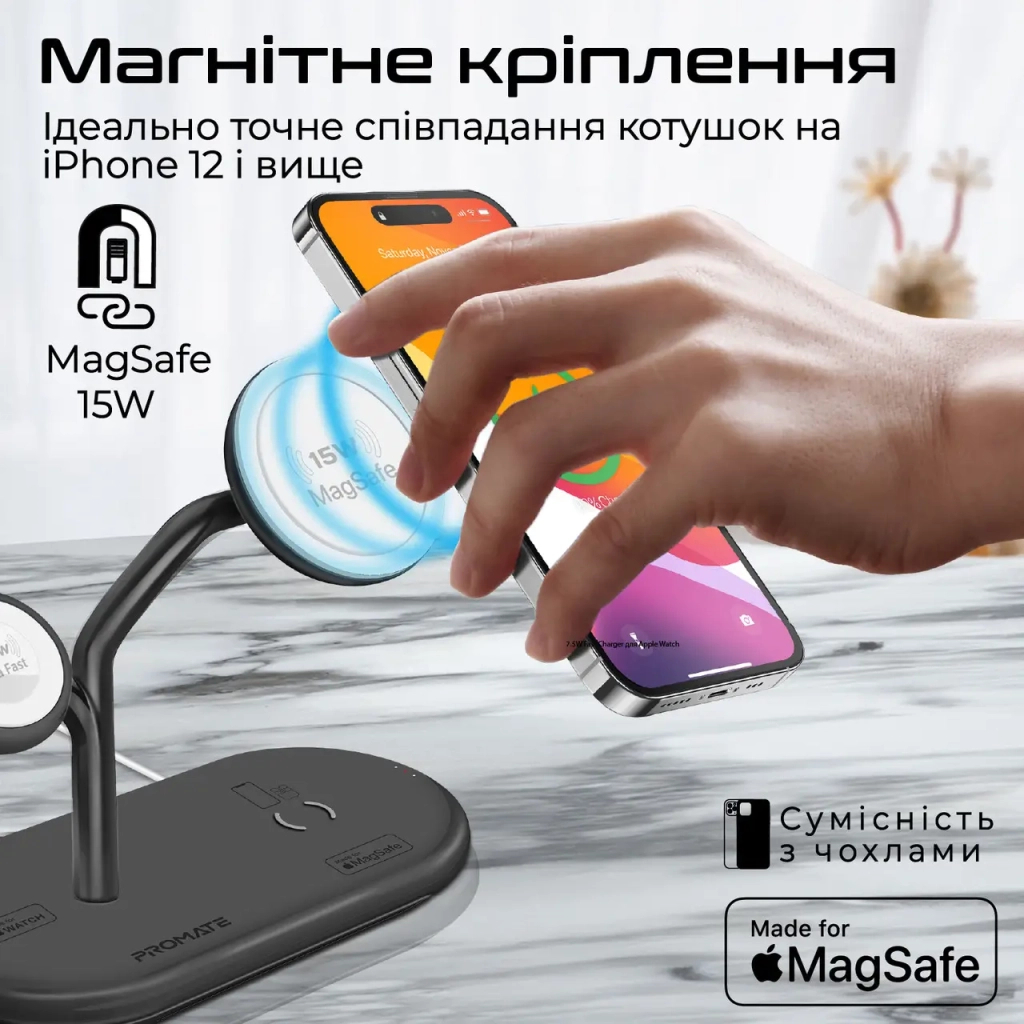 Зарядний пристрій Promate synergy-pro.black - зображення 5