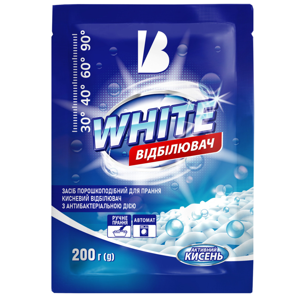 Відбілювач Blyskavka White З активним киснем 200 г (4820214191822) - зображення 1